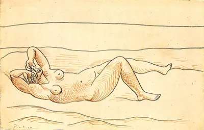 Reclining Woman at the Seashore Pablo Picasso